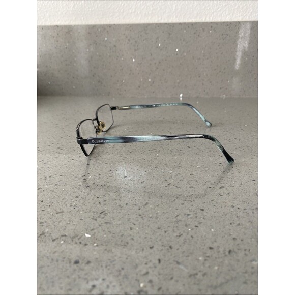 COLE HAAN CH1022 II Eyeglasses Frames ONLY 53-16-135 Black/Blue Teal Marble - Picture 4 of 8